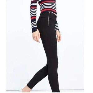 Zara Trafaluc Collection Women’s Navy Blue Two Side Zipper Waistband Pants